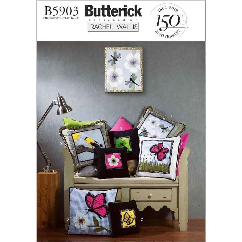 Butterick Sewing Pattern 5903‎ PILLOWS Designed by Rachel Wallis